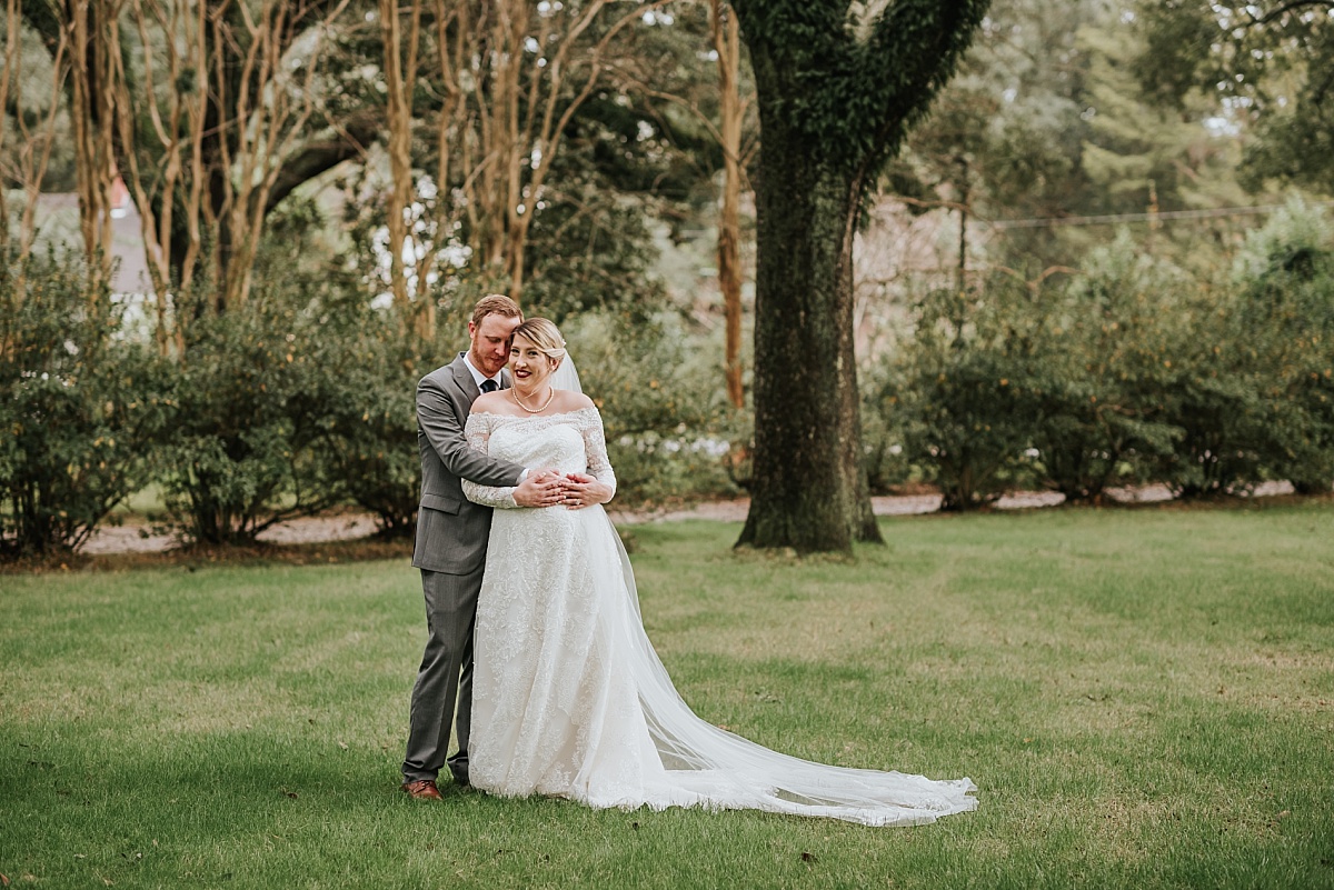 Bride and Groom portraits at the Bragg-Mitchell Mansion in Mobile, AL